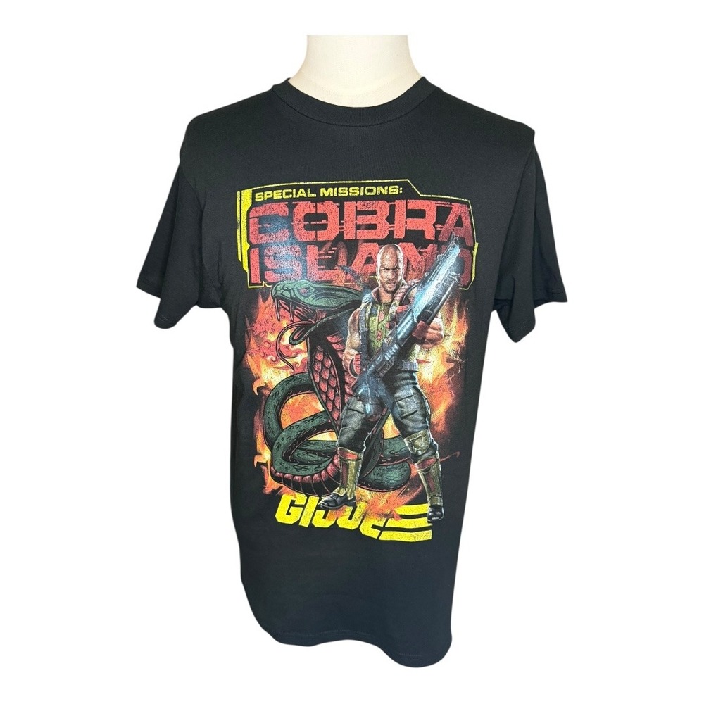GI Joe Cobra Island‎ Graphic Tee Special Missions Black T-Shirt Medium NWT